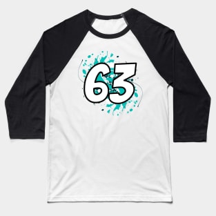 George Russell Driver Number Baseball T-Shirt